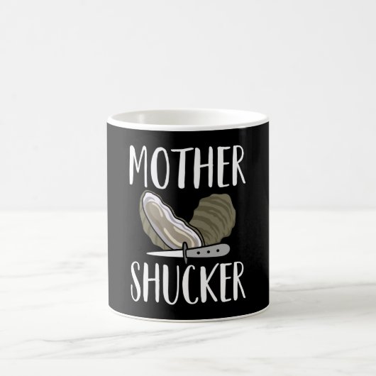 Mutter Shucker Funny Oyster puff Oyster Shucking Kaffeetasse (Mittel)