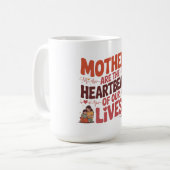 Mütter sind die Herzschläge unseres Lebens Kaffeetasse (Vorderseite Links)