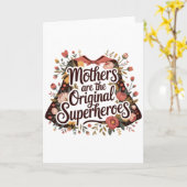 Mütter sind die ursprünglichen Superhelden Karte (Gelbe Blume)