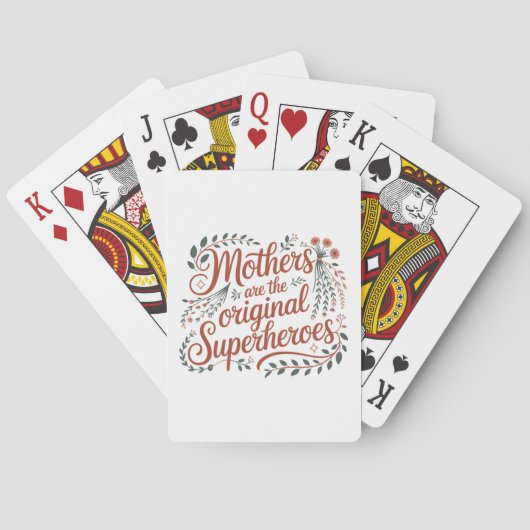 Mütter sind die ursprünglichen Superhelden Spielkarten (Rückseite)
