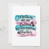 Mütter sind wie Buttons Einladung (Vorderseite)