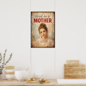 Mutter so müde Vintage Retro Garagen Schild Kunst (Küche)