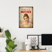 Mutter so müde Vintage Retro Garagen Schild Kunst (Heimbüro)
