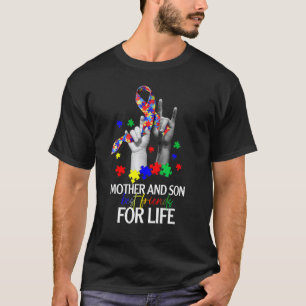 Mutter Sohn beste Freunde fürs Leben Autismus Unte T-Shirt