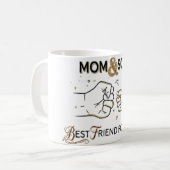 Mutter & Sohn beste Freunde fürs Leben Faustschlag Kaffeetasse (Vorderseite Links)