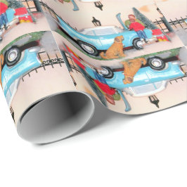 Mutter/Sohn-Bonenzeit - Winterwagenszene - #2 Geschenkpapier