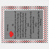 Mutter/Sohn-Liebe Fleecedecke (Vorderseite (Horizontal))