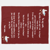Mutter/Sohn-Liebe-Meldung Fleece-Decke Fleecedecke (Vorderseite (Horizontal))