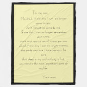 Mutter/Sohn-Liebe-Meldung Fleece-Decke Fleecedecke (Vorderseite)