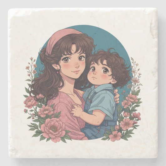 Mutter&Sohn  Steinuntersetzer (Vorderseite)