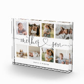 Mutter Son Heart Script | Foto Grid Collage (Rechts)