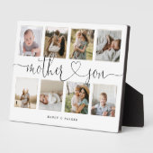 Mutter Son Heart Script | Foto Grid Collage Fotoplatte (Seite)
