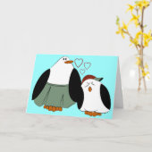 Mutter Son Penguins Geburtstag Karte (Gelbe Blume)