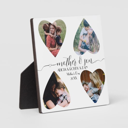 Mutter Son Script-Liebe Keepake Geschenkkollektion Fotoplatte (Vorderseite)