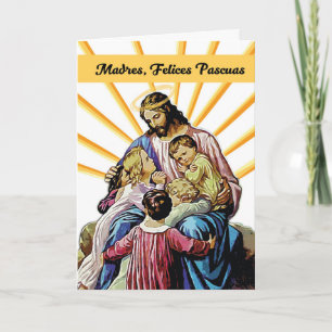 Mutter Spanische Ostern Jesus mit Kindern und Rate Karte
