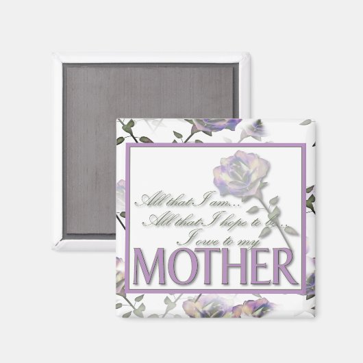 Mutter Square Magnet (Vorderseite/Rückseite)