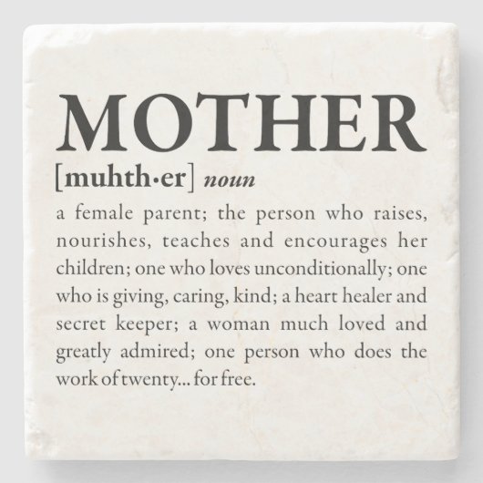 Mutter Steinuntersetzer (Vorderseite)