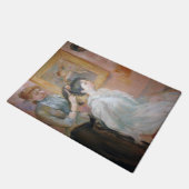 Mutter Styling Daughter's Hair (von Berthe Morisot Fußmatte (Schrägansicht)