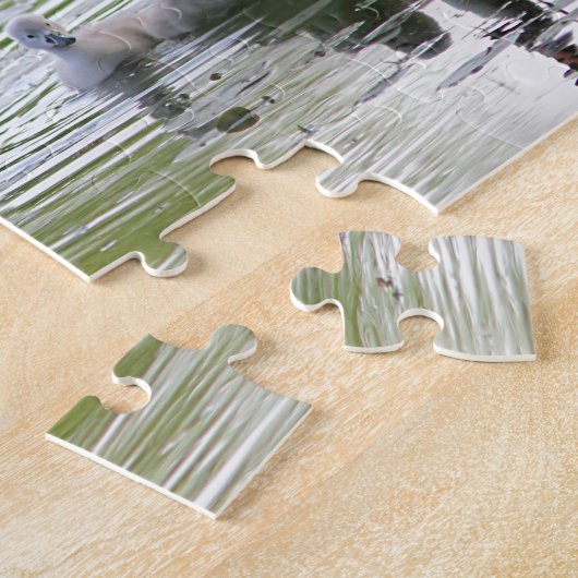 Mutter Swan und ihre sieben Cygnets Puzzle (Seite)