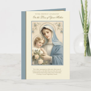 Mutter Sympathie Beileid Jungfrau Maria Jesus Karte