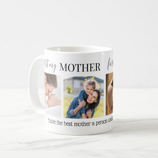Mütter Tag 4 FotoCollage Kaffeetasse (Vorderseite Links)