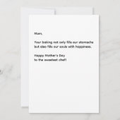 Mütter Tag Backquote Bäcker Mama Koch Karte (Rückseite)