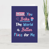 Mütter Tag Backquote Bäcker Mama Koch Karte (Vorderseite)