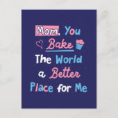 Mütter Tag Backquote Bäcker Mama Koch Postkarte (Vorderseite)