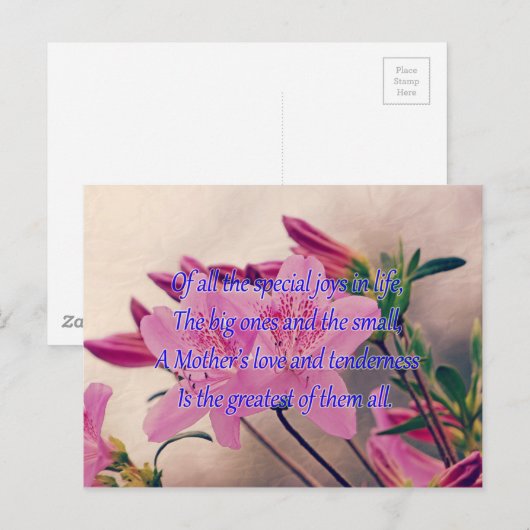 Mütter Tag-besondere Freude Postkarte (Vorne/Hinten)