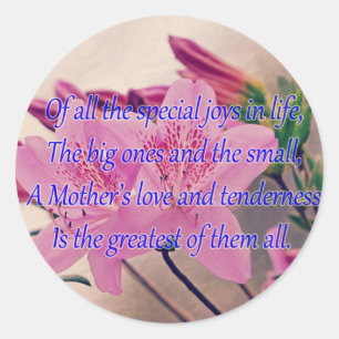 Mütter Tag-besondere Freude Runder Aufkleber