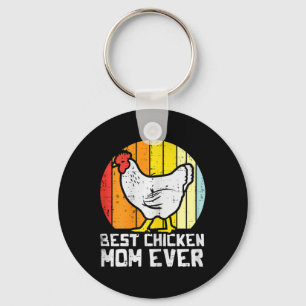 Mütter Tag Beste Hühner Mama je Retro Farm Hen Schlüsselanhänger
