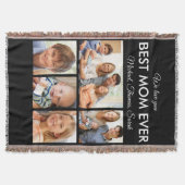 Mütter Tag Beste Mama je trendy FotoCollage Decke (Vorderseite)