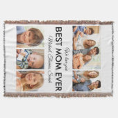 Mütter Tag Beste Mama je trendy FotoCollage Decke (Vorderseite)