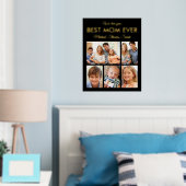 Mütter Tag Beste Mama je trendy FotoCollage Foliendrucke (In Situ (Schlafzimmer))