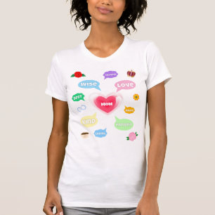 Mütter Tag Beste Mama Word Wolken Königin Kronen L T-Shirt