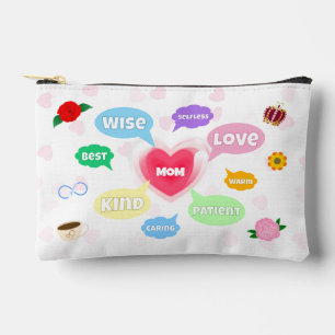 Mütter Tag Beste Mama Word Wolken Königin Kronen L Zubehörtasche