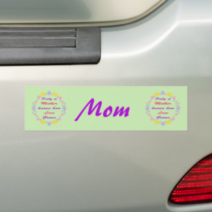 Mütter Tag Blume und Schmetterlinge Custom Autoaufkleber