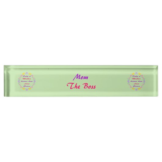 Mütter Tag Blume und Schmetterlinge Custom Namensplakette (Vorderseite)