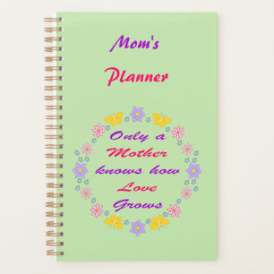 Mütter Tag Blume und Schmetterlinge Custom Planer