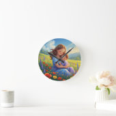 Mütter Tag Blumensüß und Niedlich anpassbar Runde Wanduhr (Zuhause)