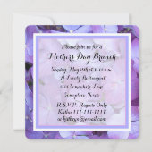 Mütter Tag Brunch Einladung Hydrangea Blossom (Vorderseite)