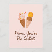 Mütter Tag Coolste Mama Funny Zitat Postkarte (Vorderseite)