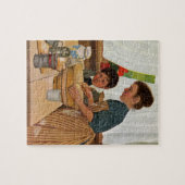 Mutter-Tag, der mit Mama kocht Puzzle (Horizontal)