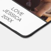 Mütter Tag Foto Collage Weiß Elegant Custom Schreibtischunterlage (Ecke)