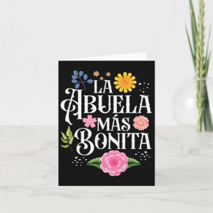 Mütter Tag Grandma La Abuela Más Bonita Hispanic Karte