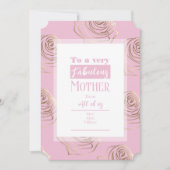 Mütter Tag Hübsch rosa Karte (Vorderseite)