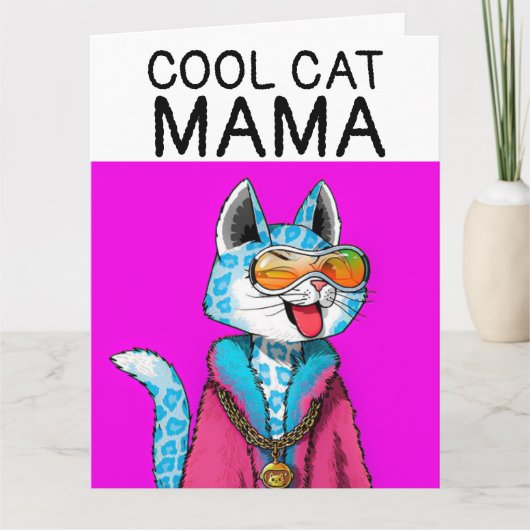 MUTTER-TAG KATZE COOL GROSSE KARTE (Vorderseite)