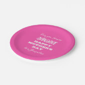 Mutter-Tag-Liebe-Mama Personalisiert Hübsch rosa Pappteller (Schrägansicht)