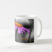 Mütter Tag Lila und Orangenblume Kaffeetasse (VorderseiteRechts)