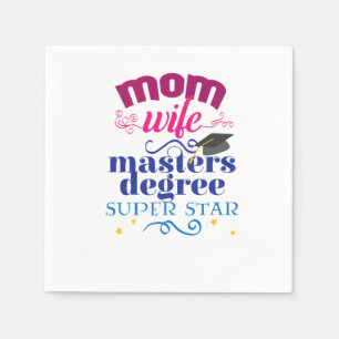 Mütter Tag Mama Ehefrau Master Abschluss Abschlus Serviette